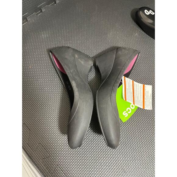 Crocs Womens Lina Pump Wedge Shoes Gray Pink Rubber Size 7 NWT - Picture 3 of 6